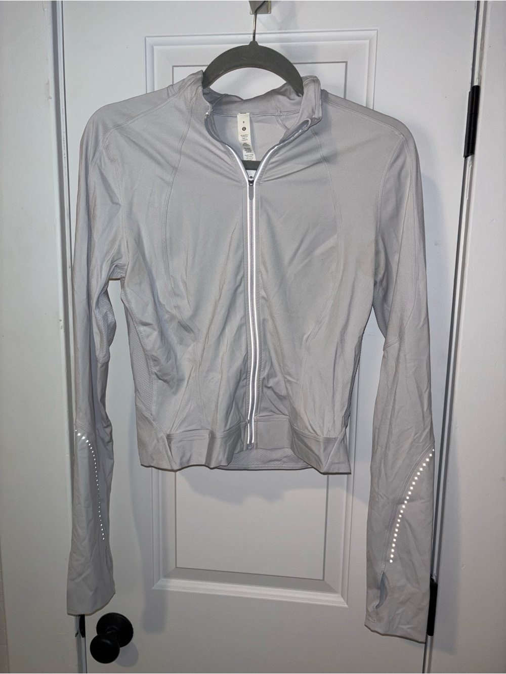 Lululemon Cropped Light Gray Women's Zip-Up Jacket